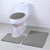 Blush 2 Piece Striped Fake Fur Rabbit Bathroom Bath Mat