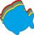 Fish Assorted Color Creative Cut-Outs