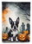 Boston Terrier Spooky Halloween House Flag