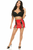 Red Patent Lace-Up Skirt