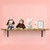 7" Set Of Two Black Metal Wall Mounted Shelf Brackets
