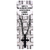 Necklace Black Slant Cross 24In Chain