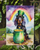 Gordon Setter St Patrick's Day Garden Flag