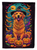 Golden Retriever Witchy Halloween Garden Flag