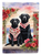 Black Labrador Retriever Two Hearts Garden Flag