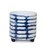 Set of Two Cobalt And White Ceramic 2 Ounce Round Footed Pot Planters