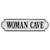 8" X 32" White and Black Woman Cave Metal Wall Decor