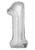 Silver #1 Mylar Balloon