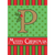 Merry Christmas Monogram Burlap Garden Flag