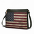 Madeline Printed Flag Vegan Leather Women's Crossbody Bag