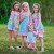 AnnLoren Little Big Girls Mermaid Sea Creatures Dress Cotton Knit Sleeveless Spaghetti Straps Clothes