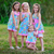 AnnLoren Little Big Girls Mermaid Sea Creatures Dress Cotton Knit Sleeveless Spaghetti Straps Clothes
