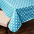 55"x94" PEVA Vinyl Polka Dots Tablecloth w/ Flannel Backing