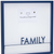16" X 16" Blue and White Family Wood and Metal Magnetic Memo Board