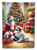 Great Pyrenees and Santa Claus Garden Flag