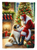 Great Pyrenees and Santa Claus Garden Flag
