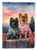 Pomeranian Two Hearts Garden Flag