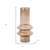 Set of Two Translucent Taupe Glass Cylinder Table Vases