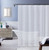 White Puff Sheer Shower Curtain