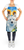 American Eskimo in Sunflowers Apron
