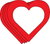 Medium Open Heart Single Color Creative Cut-Outs