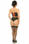 Lavish Faux Leather with Red Lace-Up Bustier
