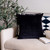20" Black Cotton Throw Pillow