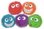 Multipet Minipet Plushy Peas Dog Fetch Toy Assorted Colors 2.5"