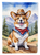 Corgi Cowboy Welcome Garden Flag