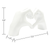 4" White Resin Heart Hands Tabletop Sculpture
