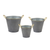 Metal Aztec Pail Planter 