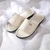 Women's Velvet Knit Stylish Textured Woven Flat Sandals