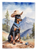 Doberman Pinscher Cowboy Welcome Garden Flag
