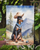 Doberman Pinscher Cowboy Welcome Garden Flag