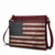 Madeline Printed Flag Vegan Leather Women's Crossbody Bag