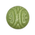 Set of Six Green Embossed Ceramic Drawer Pull Knobs
