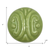 Set of Six Green Embossed Ceramic Drawer Pull Knobs