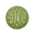 Set of Six Green Embossed Ceramic Drawer Pull Knobs