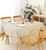 Ivory PEVA Vinyl Tablecloth With Flannel Backing Table Cover