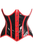 Top Drawer Black/Red Vinyl Patent PVC Underwire Curvy Cut Cincher Corset