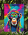 Hippie Animal Chimpanzee Garden Flag