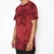 TYE DYE SCALLOP TEE- MAROON