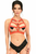 Stretchy Body Harness with Gold Hardware