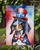Bluetick Coonhound Patriotic American Garden Flag