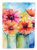 Gerbera Daisies in Watercolor Garden Flag