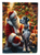 Great Dane and Santa Claus Garden Flag