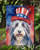 Bearded Collie Patriotic American Garden Flag