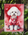 Bichon Frise My Valentine Garden Flag