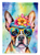 Boston Terrier Hippie Dawg Garden Flag