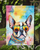 Boston Terrier Hippie Dawg Garden Flag